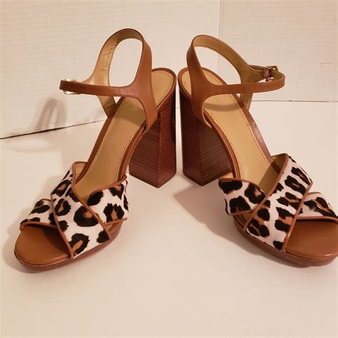 michael kors alexia leopard platform sandal